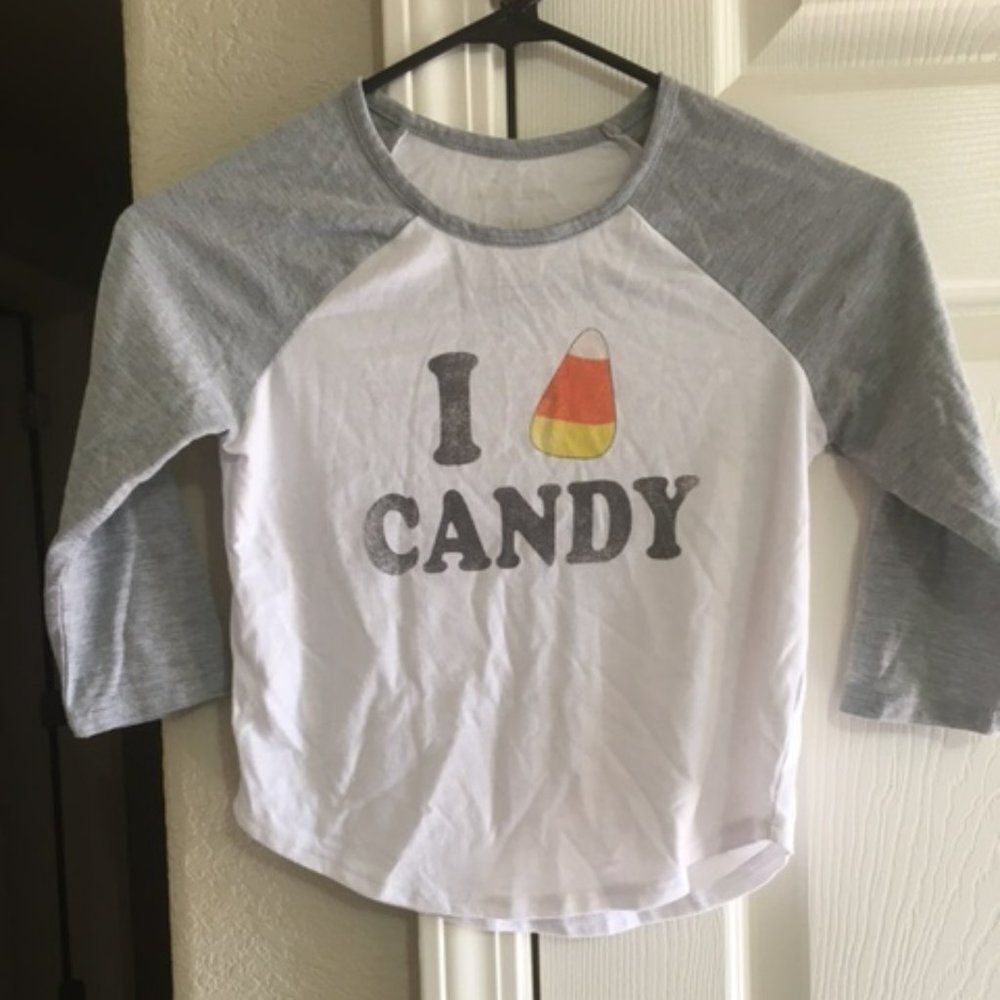 Girl's Grayson Social Tee--White/Gray--Size M 